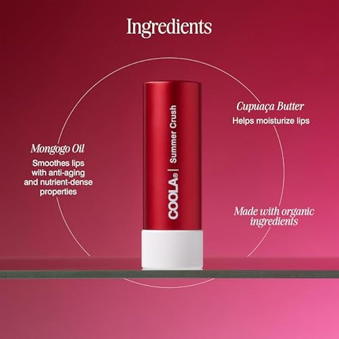 Coolab ORGANIC TINTED LIP BALM & MINERAL SUNSCREEN WITH SPF 30, DERMATOLOGIST TESTED LIP CARE FOR DAILY PROTECTION, VEGAN, SUMMER CRUSH, 0.15 OUNCE - Image 4